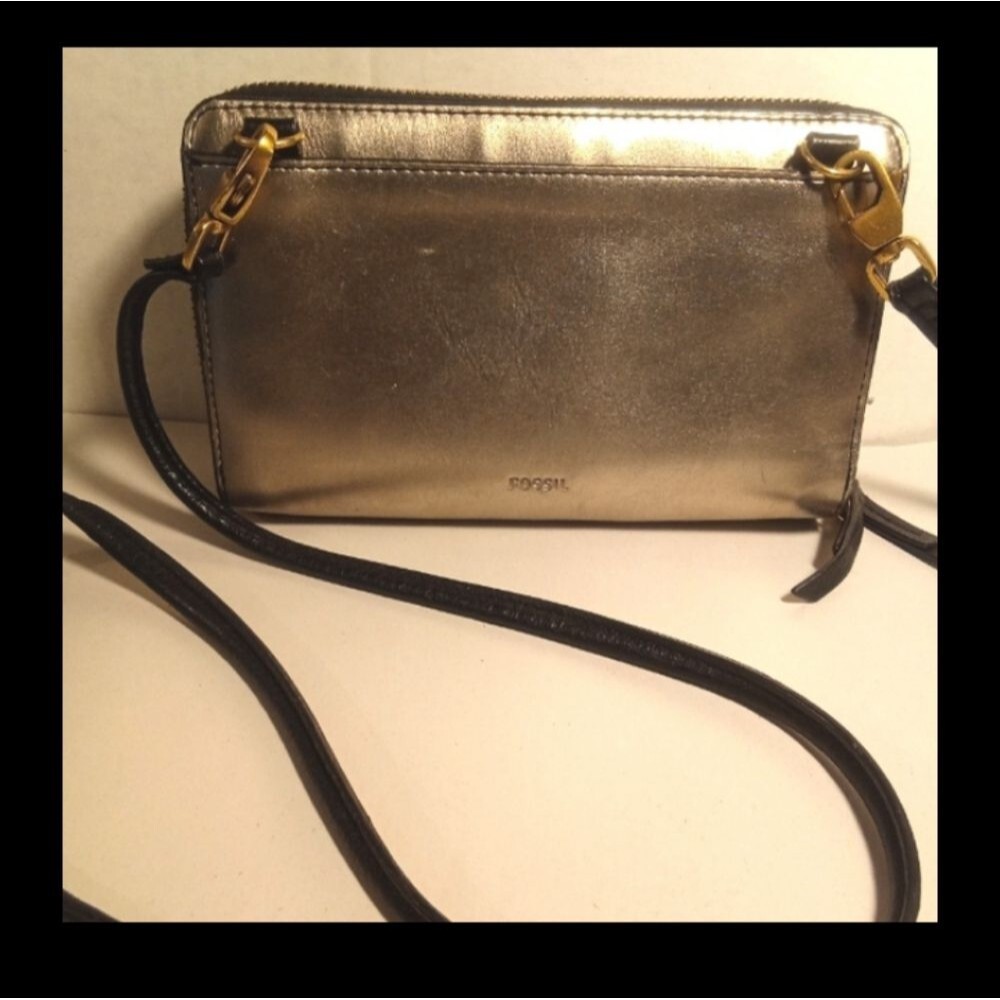 Fossil Vintage Metallic Phone Toaster Wallet Crossbody